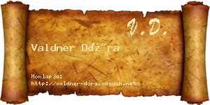 Valdner Dóra névjegykártya